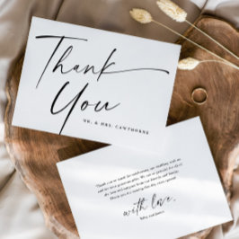 モダンエレガントス結婚クリプト サンキューカード