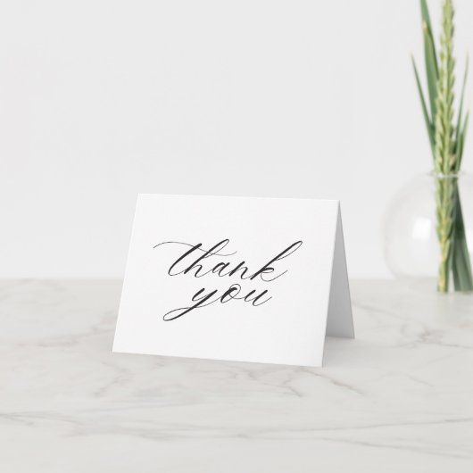 モダンエレガントス結婚クリプト サンキューカード (正面)