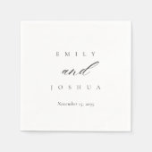 モダンエレガントス結婚クリプト スタンダードカクテルナプキン (正面)