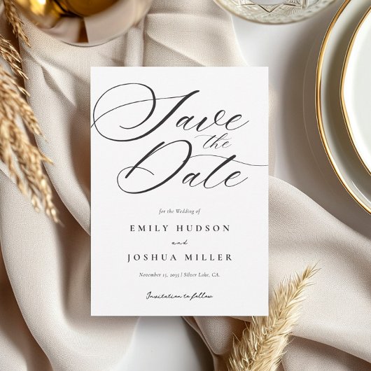 モダンエレガントス結婚クリプト セーブザデート