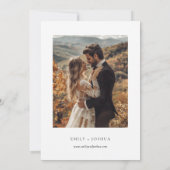 モダンエレガントス結婚クリプト セーブザデート (裏面)