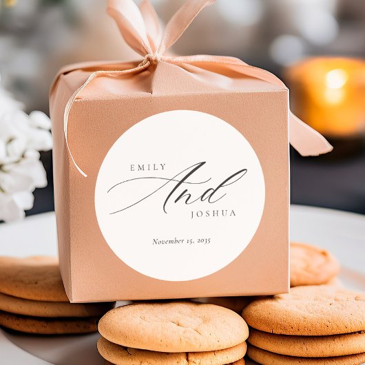 モダンエレガントス結婚クリプト ラウンドシール