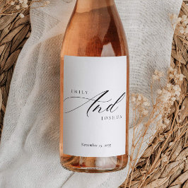 モダンエレガントス結婚クリプト ワインラベル