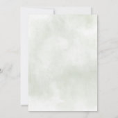 モダンエレガントセージピンクフローラブライダルシャワー 招待状 (裏面)