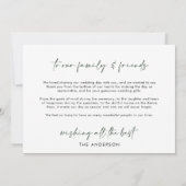 モダンエレガントセージ結婚グリーンサンキューカード サンキューカード (裏面)