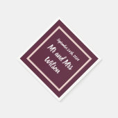 モダンエレガントタイポグラフィオン紫バラ金ゴールド スタンダードカクテルナプキン (角)