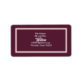 モダンエレガントタイポグラフィバラ金ゴールド差戻しアドレス ラベル (正面)