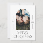 モダンエレガントタイポグラフィブラック+ホワイトクリスマス (正面)