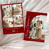 モダンエレガントタイポグラフィ写真メリークリスマス シーズンカード