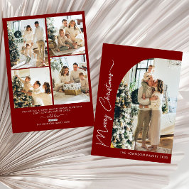 モダンエレガントタイポグラフィ写真メリークリスマス シーズンカード