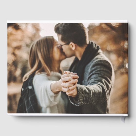 モダンエレガントタイポグラフィ名結婚写真 ゲストブック (裏面)