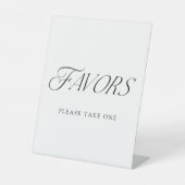 モダンエレガントタイポグラフィ結婚式の引き出物 台座サイン (正面)