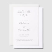 モダンエレガントタイポグラフィ結婚式 ベラム紙招待状 (オフセット)