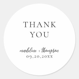 モダンエレガントタイポグラフィ結婚書道 ラウンドシール