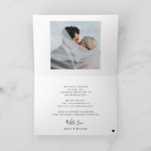 モダンエレガントタイポグラフィ4写真結婚コラージュ サンキューカード (内部)