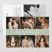 モダンエレガントタイポグラフィ6フォトコラージュ サンキューカード (正面/裏面)