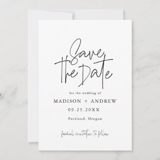 モダンエレガントタイポグラフィ セーブザデート