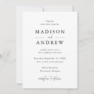 モダンエレガントタイポグラフィ 招待状