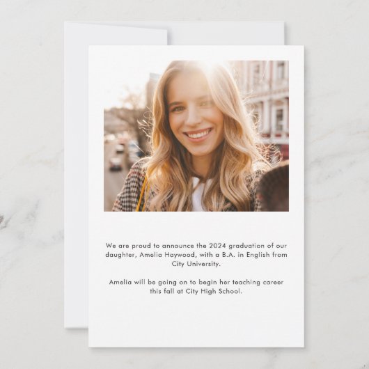 モダンエレガントタイポグラフィ 案内状 (裏面)