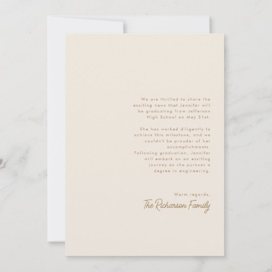 モダンエレガントタイポグラフィ 案内状 (裏面)