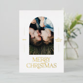 モダンエレガントタイポグラフィ 箔シーズンカード (立ち正面)