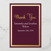 モダンエレガントタイポグラフィ 箔招待状 (正面)