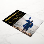 モダンエレガントタッセルパーティーカスタム 箔シーズンカード (回転した状態)