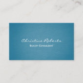 モダンエレガントターコイズティール（緑がかった色）美しいセラピスト 名刺 (正面)