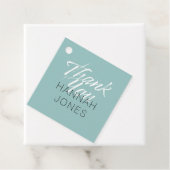 モダンエレガントターコイズミントグリーンの花嫁シャワー フェイバータグ (インサイチュ)