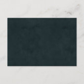 モダンエレガントターコイズ金ゴールドアゲ結婚ート詳細 エンクロージャーカード (裏面)