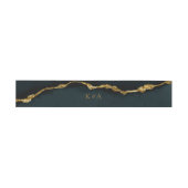 モダンエレガントターコイズ金ゴールド結婚アゲート 招待状ベリーバンド (フラット)