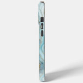 モダンエレガントターコイズ金ゴールド Case-Mate iPhoneケース (裏面 / 左)