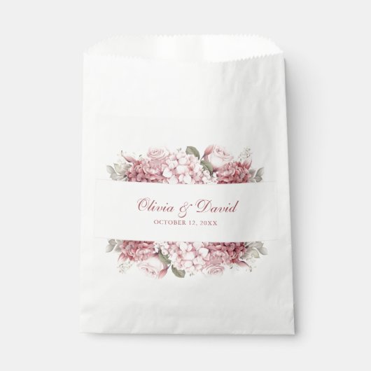 モダンエレガントダスティバラアジサイ結婚ズ フェイバーバッグ (正面)