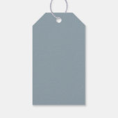 モダンエレガントダスティブルー結婚の歓迎 ギフトタグ (裏面)