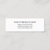 モダンエレガントダークブルーフェイク金ゴールドはさみ スキニー名刺 (裏面)