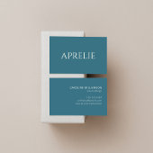 モダンエレガントティール（緑がかった色）ブルークリエイティブプロフェッショナル 名刺