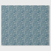 モダンエレガントティール（緑がかった色）ブルーTerrazzoエフェクトタイル ラッピングペーパー (フラット)