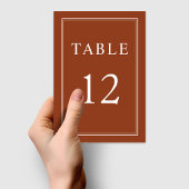 モダンエレガントテラコタ結婚ス テーブルナンバー