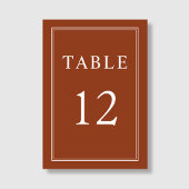モダンエレガントテラコタ結婚ス テーブルナンバー