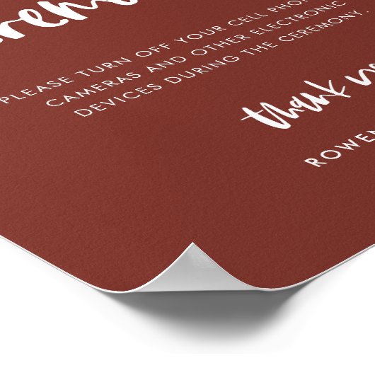 モダンエレガントテラコッタ非詰め式 ポスター (角)