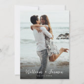 モダンエレガントテラコッタ フルフォトウェディング 招待状 (裏面)