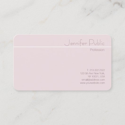 モダンエレガントテンプレートトレンディープロフェッショナル 名刺 (裏面)