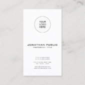 モダンエレガントテンプレートバーコードQRコード縦型 名刺 (裏面)