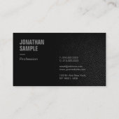 モダンエレガントテンプレートブラックのレザールック 名刺 (裏面)