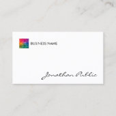 モダンエレガントテンプレート会社ロゴ 名刺 (正面)