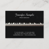 モダンエレガントテンプレート音楽先生インストラクター 名刺 (裏面)