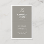 モダンエレガントデザインお洒落トレンディープレーンラグジュアリ 名刺 (正面)