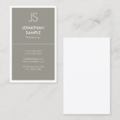 モダンエレガントデザインお洒落トレンディープレーンラグジュアリ 名刺 (正面/裏面)