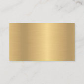 モダンエレガントデザインカスタム文字金ゴールド 名刺 (裏面)