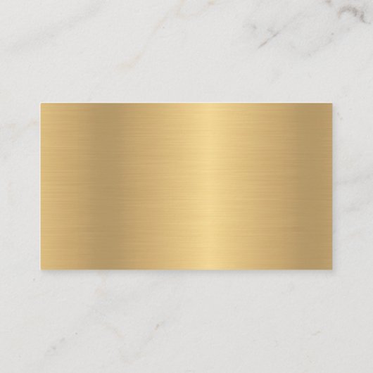 モダンエレガントデザインカスタム文字金ゴールド 名刺 (裏面)